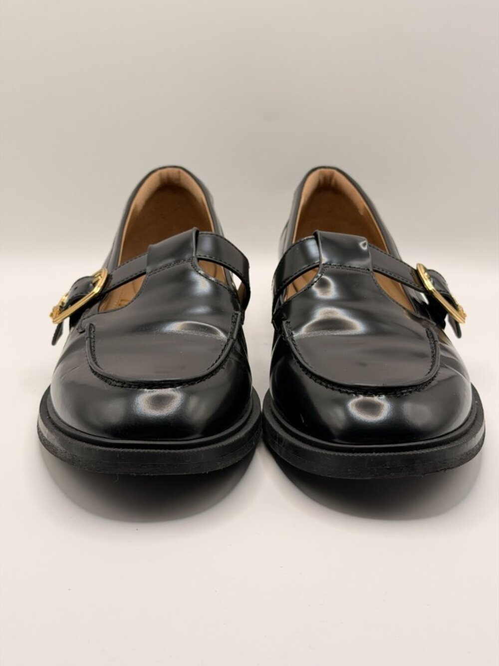Sam Edelman Women's Elaina T-Strap Leather Mary Jane Black Loafers Sz 10.5 - Picture 4 of 9